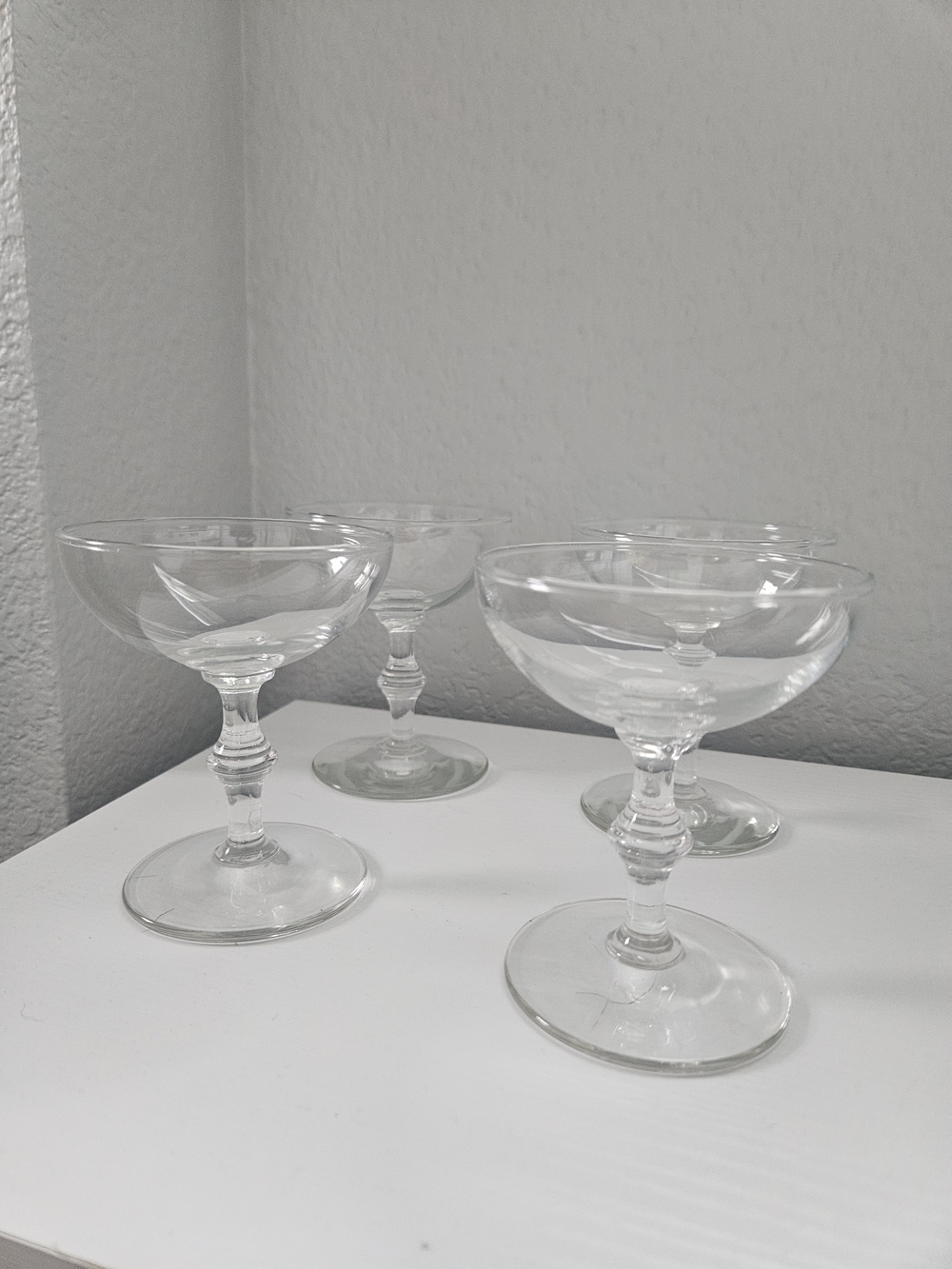 Vintage Libbey Georgian Coupe Cocktail Glasses - Set of 4